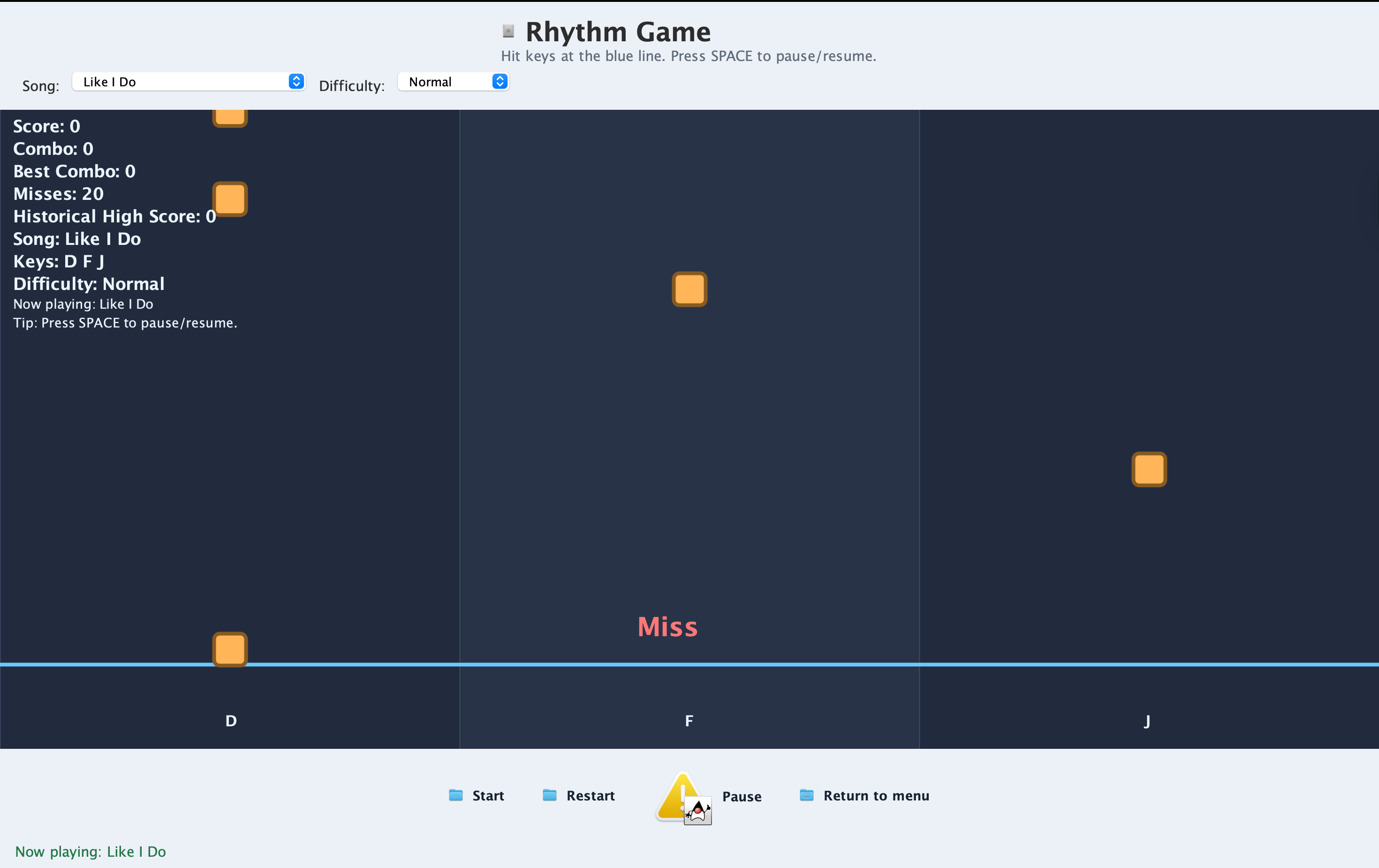 Interactive-Music-Player-with-Rhythm-Game-Mode